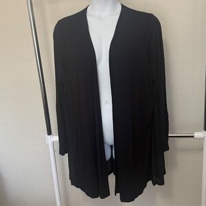 Plus Size Woman’s Black Open Front Cardigan 3X